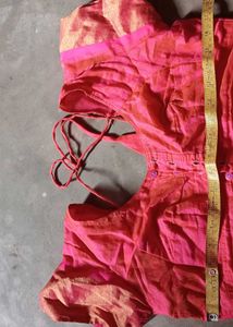 Vibrant Yellow Silk Saree with readymade blouse