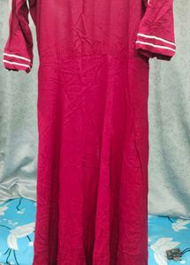 Maroon Embroidered Kurta