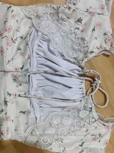 white floral dress