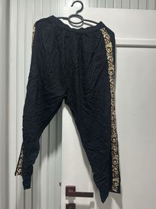 Embroidered Black Palazzos Waist- 30 Strechable