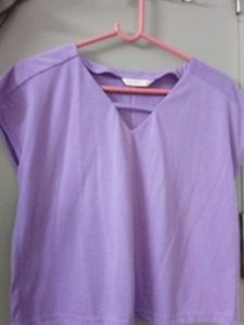 Lavender V-Neck Top