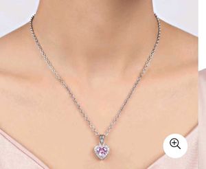 Heart Pendant Necklace pink 🩷