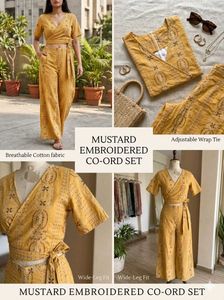 mustard yellow Co order set.