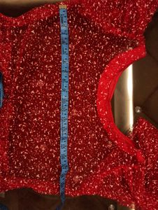 Red sharara set