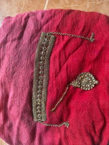 Stunning Oxidized golden Choker with Maang Tikka