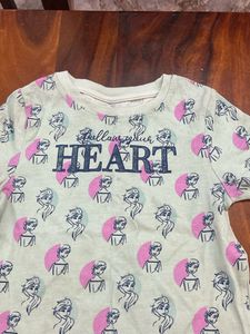 Girls Frozen T-Shirt &amp; Shorts Set