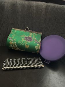 2 Set- Jewellery Purse &amp; Mirror &amp; Hair Clip For 50