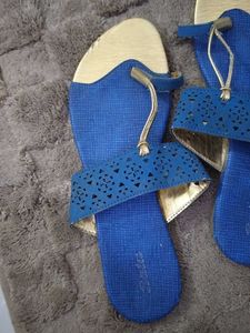 Blue &amp; Gold Flats
