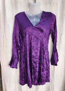 Vibrant Purple Crinkle Kurta