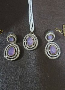 Elegant Pearl &amp; Stone Jewelry Set