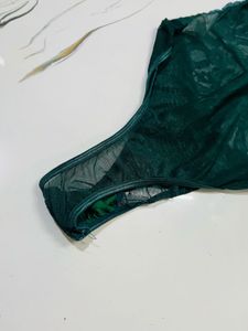 Elegant Green Lace Bodysuit