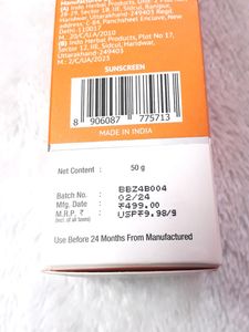 The Derma Co Hyaluronic Sunscreen Aqua Ultra Light