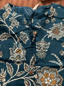 Floral Print Collar Neck Kurta
