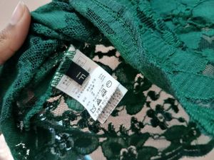 Green Floral Lace Cami Top