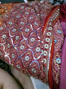 double shade saree with brown and dark purple mixt