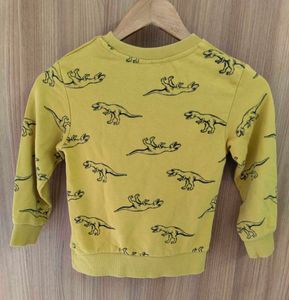 🦖🦕H&amp;M Boys Yellow Dinosaur Print Sweatshirt