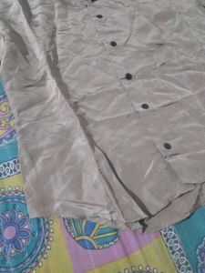 Brown Short Sleeve Casual Shirt