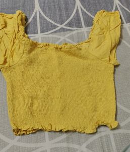 Yellow Crop Top
