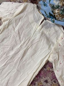 New with Tag Elegant Cream &amp; Pink Kurta