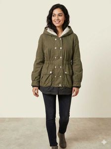 Women's Green Parka Jacket