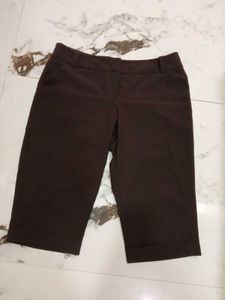 36 waist Brown Cropped Dress Pants