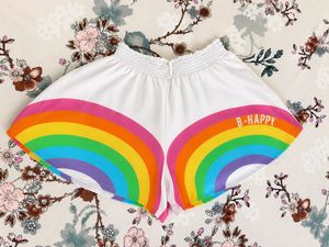 Comfy and stylish rainbow print shorts