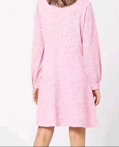 Vero Moda Pink Floral Print V-Neck Dress