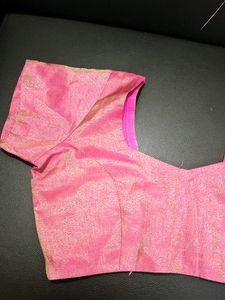 Pink Tissue Back Open Blouse