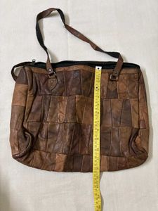 Patchwork Leather Hobo Bag