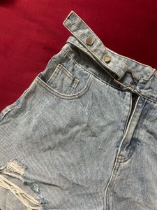 Distressed Denim Shorts