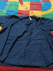Two piece navy blue top