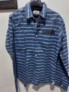 Tommy Hilfiger Striped Denim Shirt size M 40inch