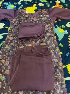 Purple Kurta Set