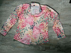 Floral Print Button-Up Shirt