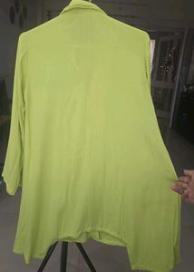 Lime Green Button-Up Tunic