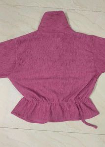 SHIRT TYPE CROP TOP