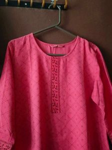 Pink Printed Kurta