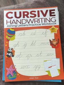 4 Cursive Handwriting Practice Workbooks Set