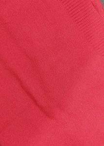 Red Ruffle Neck Sweater