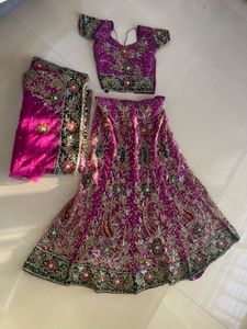 Y2k heavy work lehenga