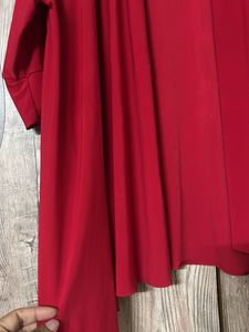Red Open Front Cardigan(Patiyala with shrug)