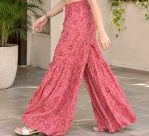 Boho Floral Print Palazzo Pant