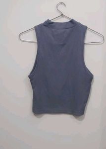 Purple Sleeveless Crop Top