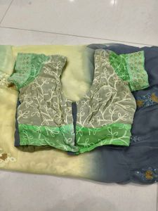 y2k Embellished Ombre Saree