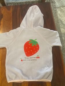 Strawberry Fleece Zip-Up Hoodie
