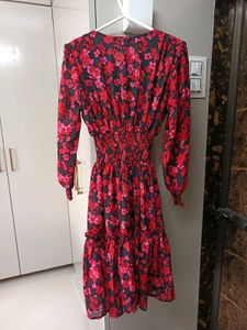 Chic Floral Print Midi Dress