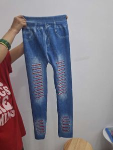 combo of Stylish Ripped Denim jeggings