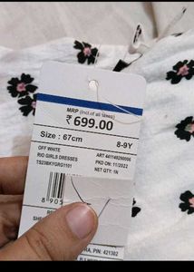 8-9 year Girls' Floral Off-Shoulder Dress