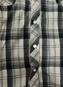 y2k embellished snatched plaid shirt