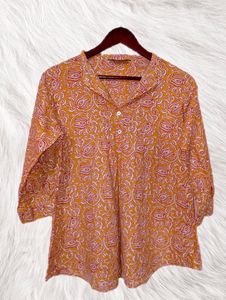 Prakriti Mustard Shirt Kurta For Women, Size:L
